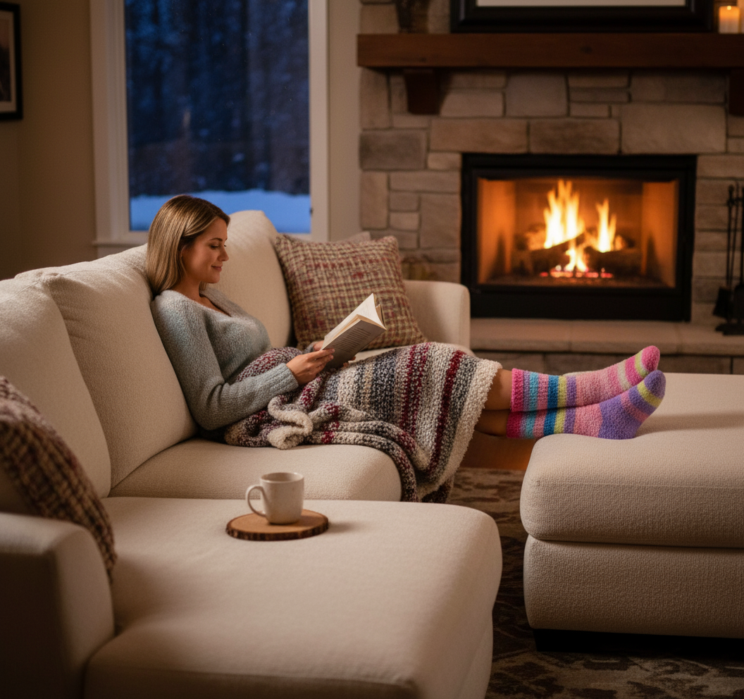 Lifestyle Fireplace Scene