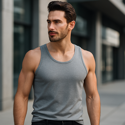Lifestyle Grey Tank Top Image