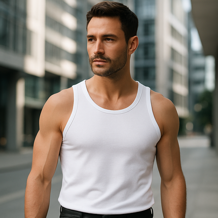 Lifestyle White Tank Top Image