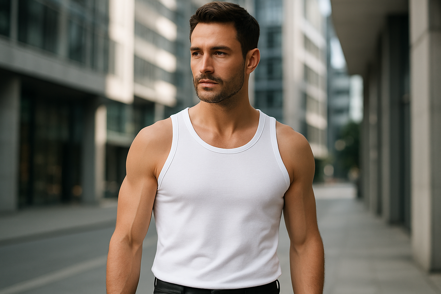 Lifestyle White Tank Top Image