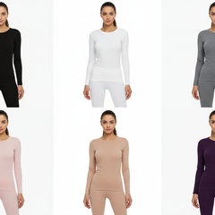 Model Wearing All 6 Colors