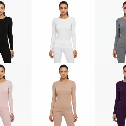 Model Wearing All 6 Colors