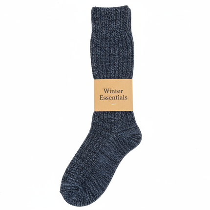 Navy Blue Over-the-Calf Socks