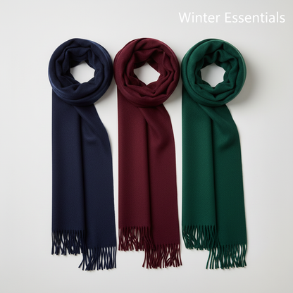 Navy-Burgundy-Forest Green Scarf Pack