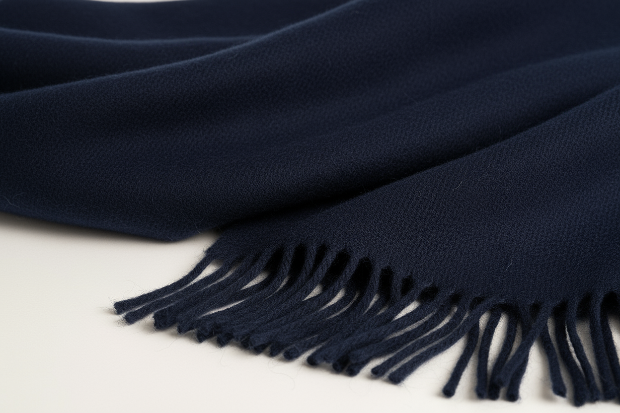 Navy Cashmere Texture Detail