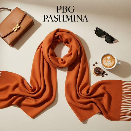 Orange Scarf Flat Lay Styling