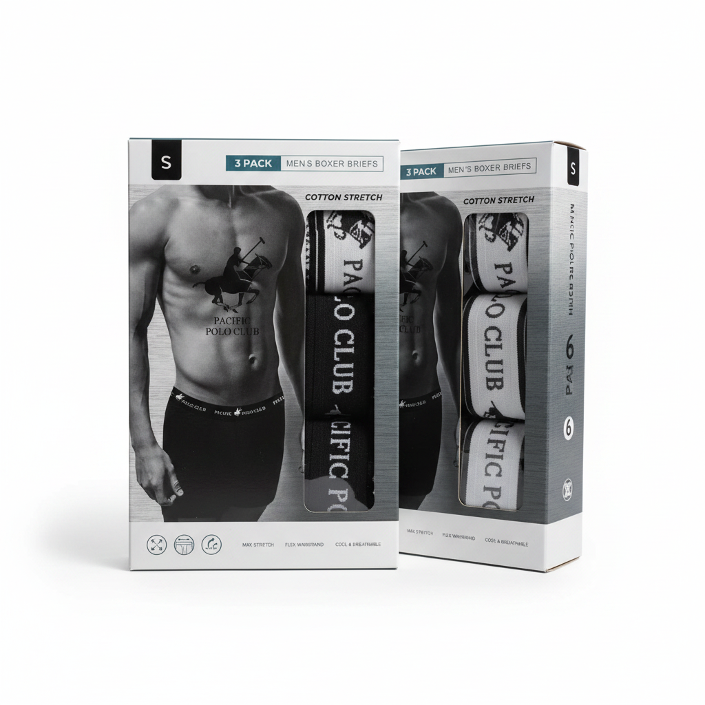 Pacific Polo Club 6-Pack Packaging - White Background