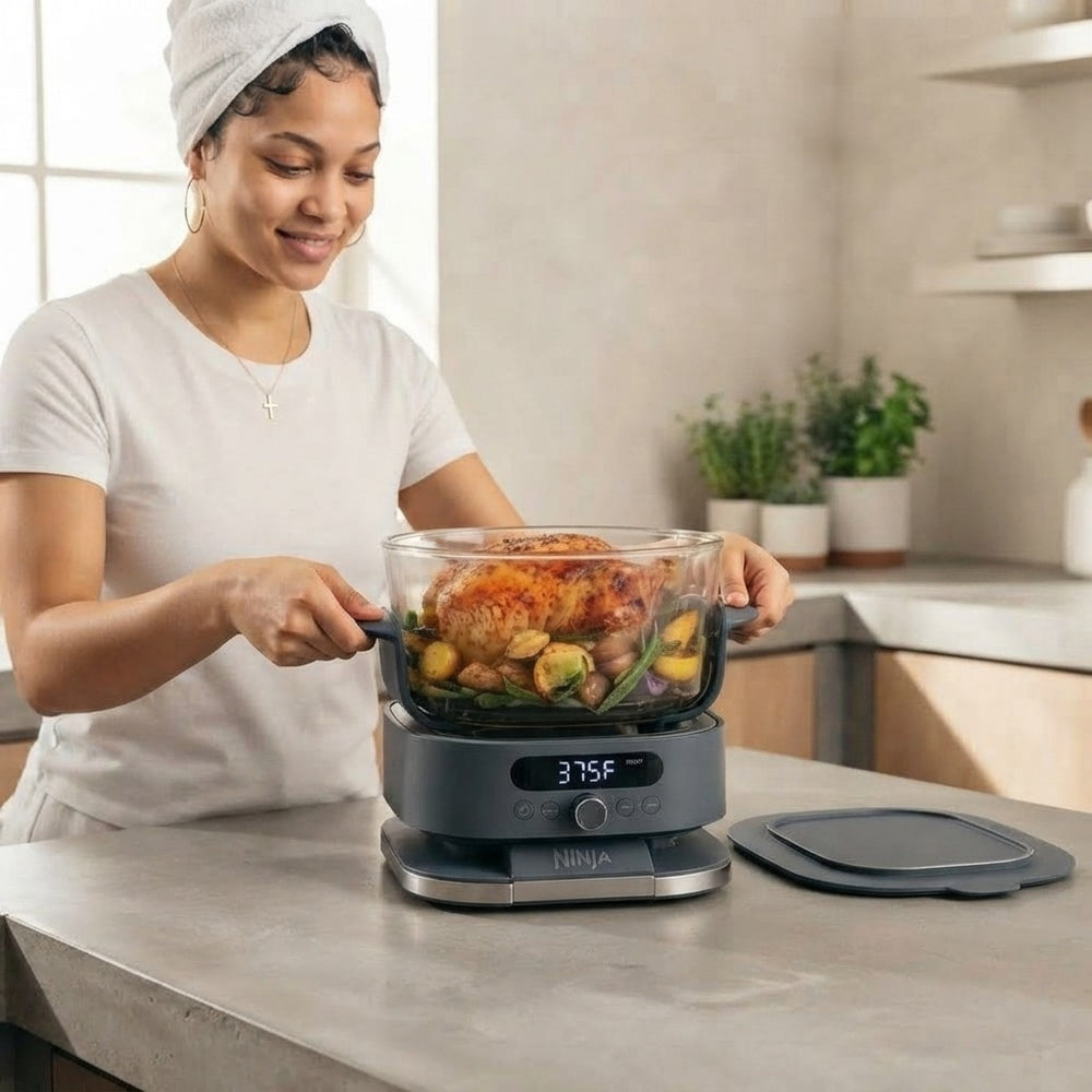 Ninja Crispi Pro Glass Air Fryer AS101 Series 6 in 1 cooking Certified Refurbished Like New