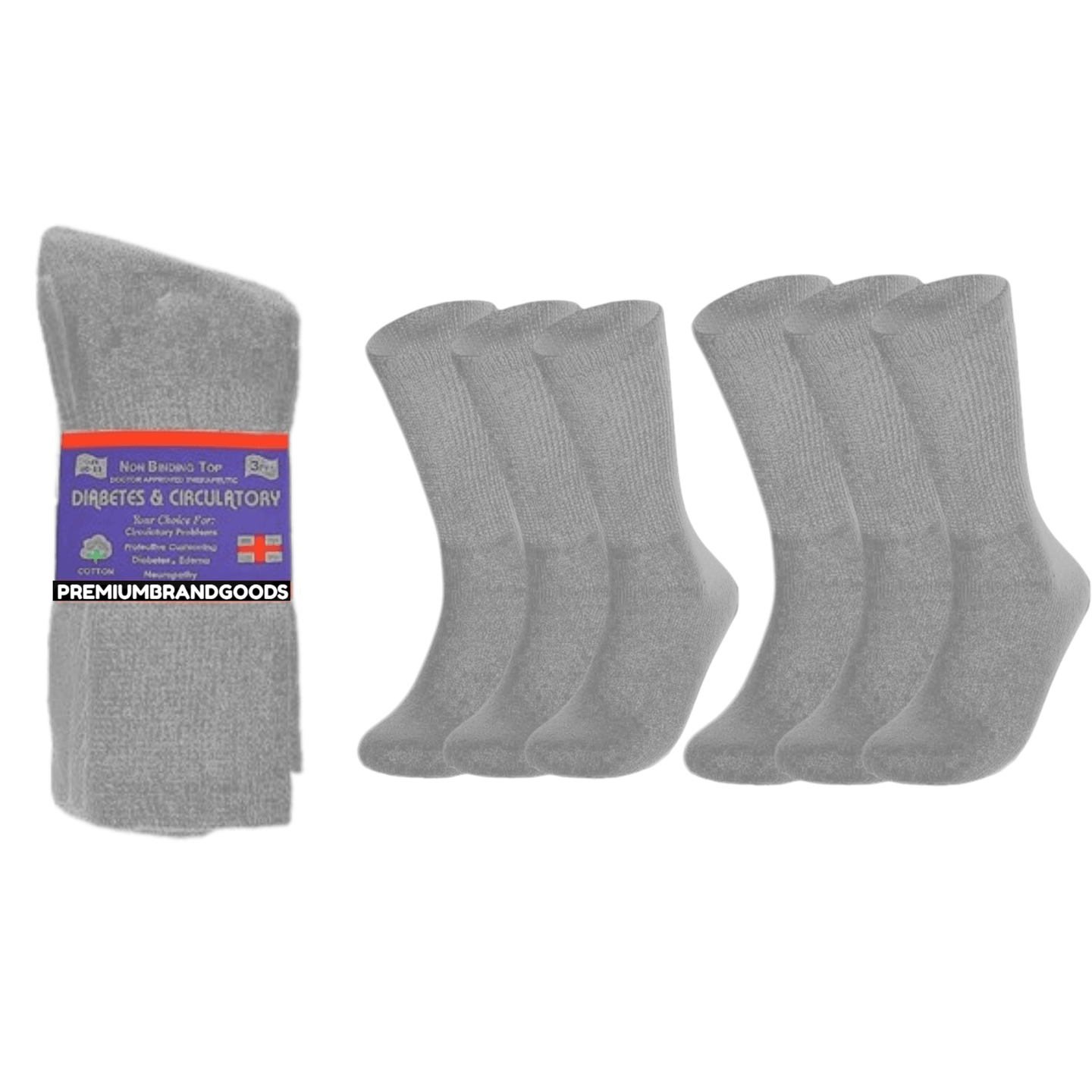Grey Diabetic Socks | Unisex