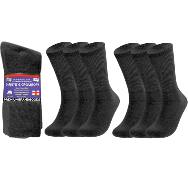 Black Diabetic Compression socks | Non binding