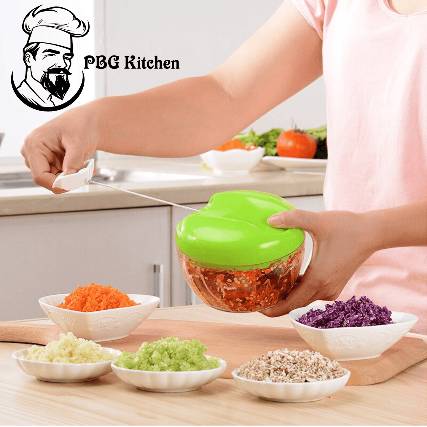 PBG Kitchen Multifunction Mini Hand Pulling Food Chopper Vegetables Cutter - PremiumBrandGoods
