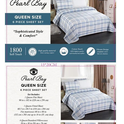 Pearl Bay 6 Piece Bed Sheet Set (12 Styles) - PremiumBrandGoods
