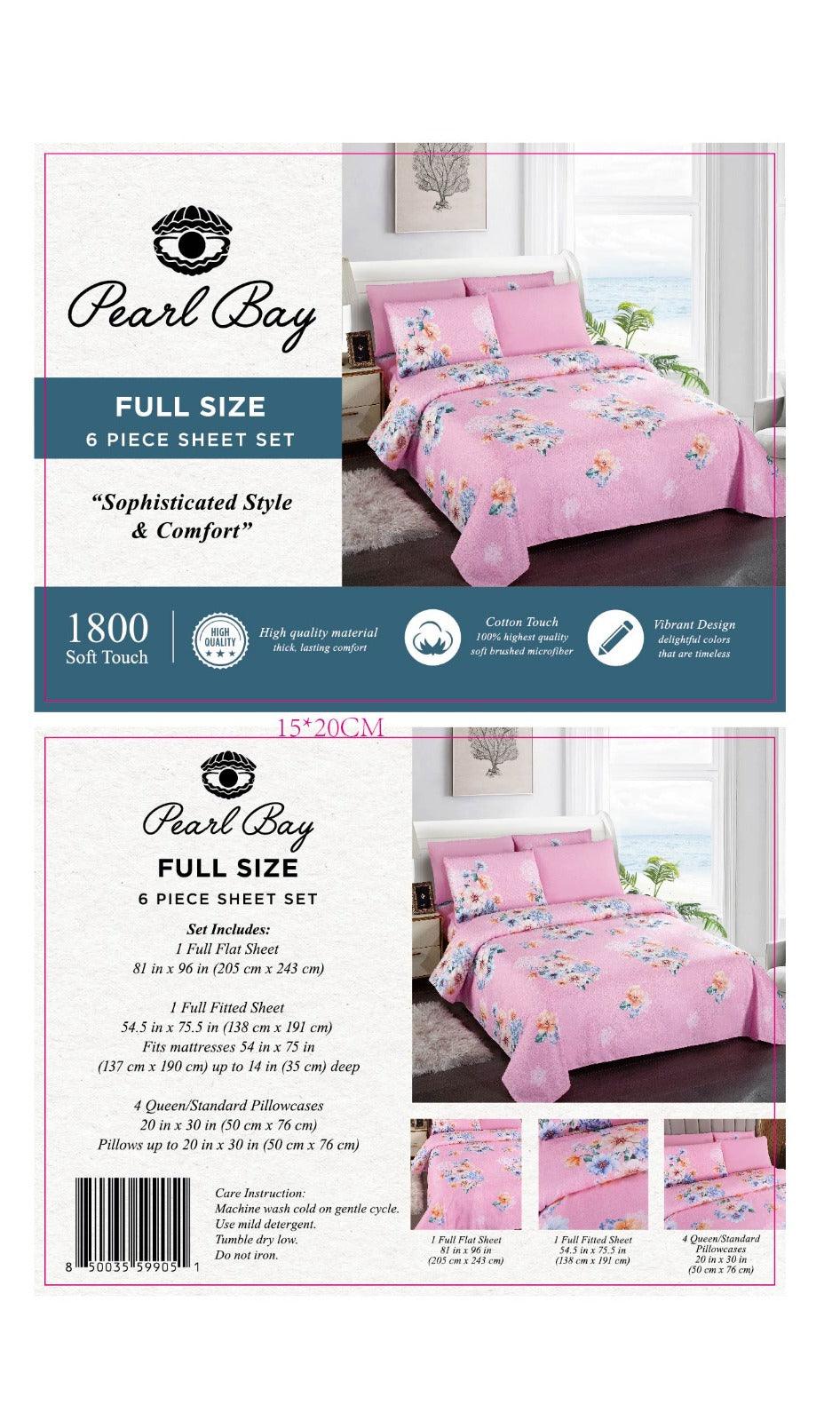 Pearl Bay 6 Piece Bed Sheet Set Polka Dots - PremiumBrandGoods