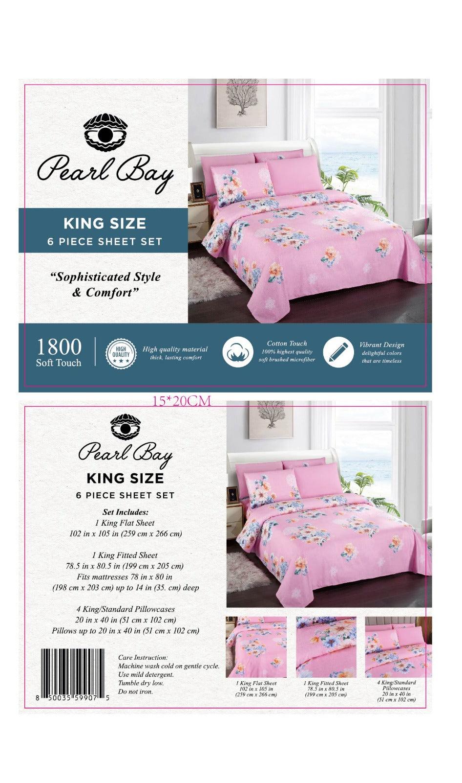Pearl Bay 6 Piece Bed Sheet Set Polka Dots - PremiumBrandGoods