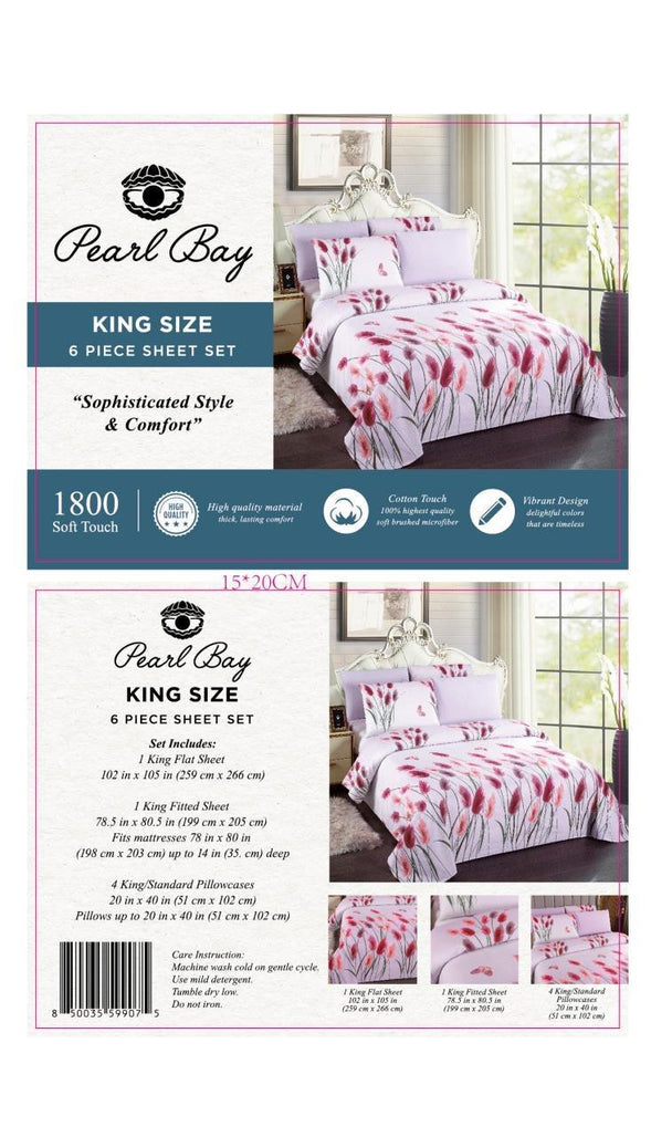 Pearl Bay 6 Piece Bed Sheet Set Polka Dots - PremiumBrandGoods