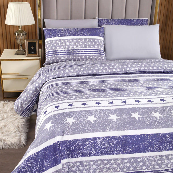 Pearl Bay 6 Piece Bed Sheet Set Purple With Stars - PremiumBrandGoods