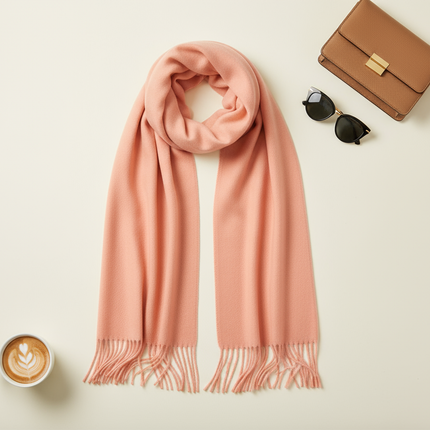 Pink Scarf Flat Lay Styling