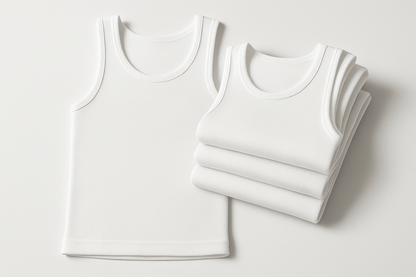 Premium Tagless White Tank Top Product Shot