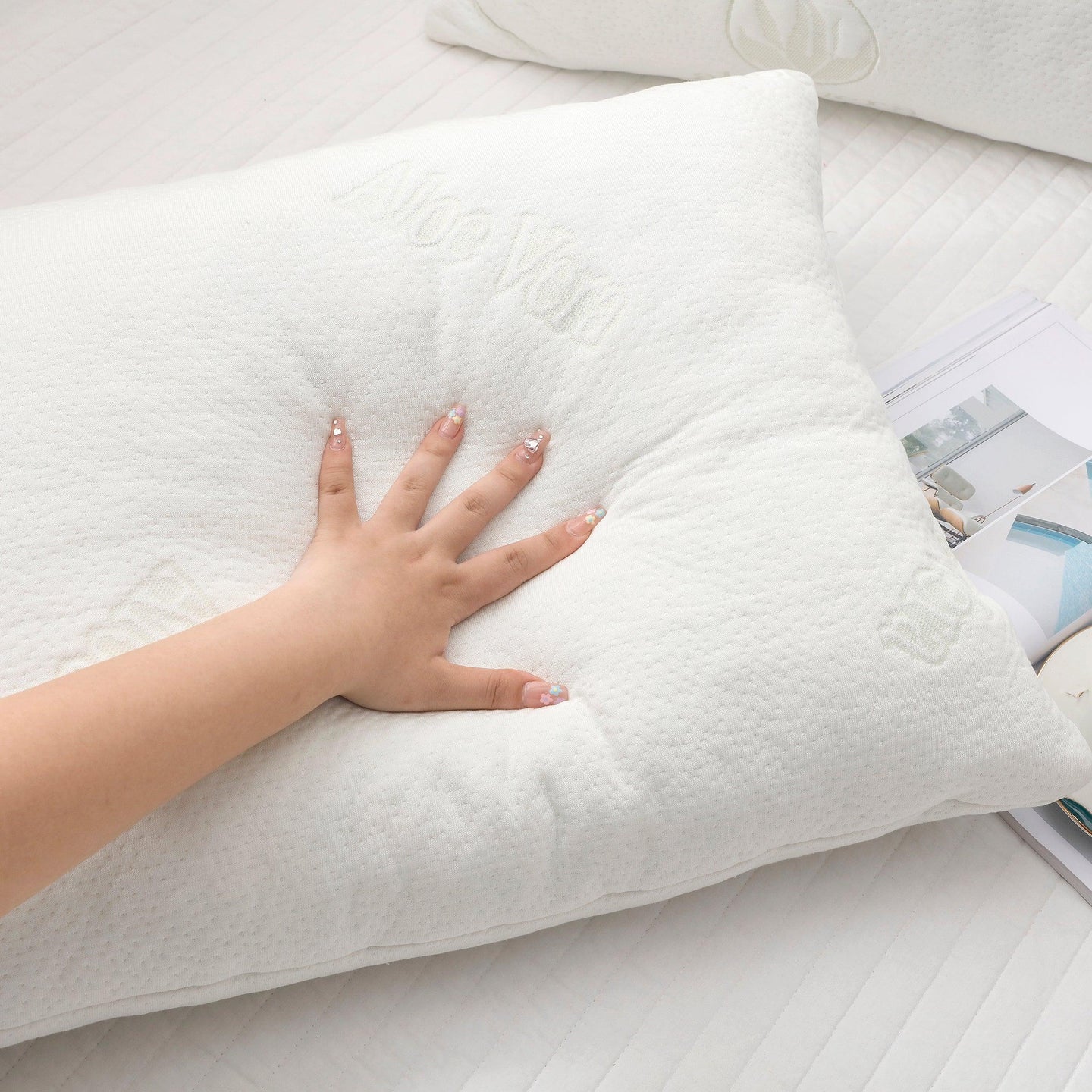 Priscilla Luxury Bamboo Shredded Memory Foam Pillow - PremiumBrandGoods