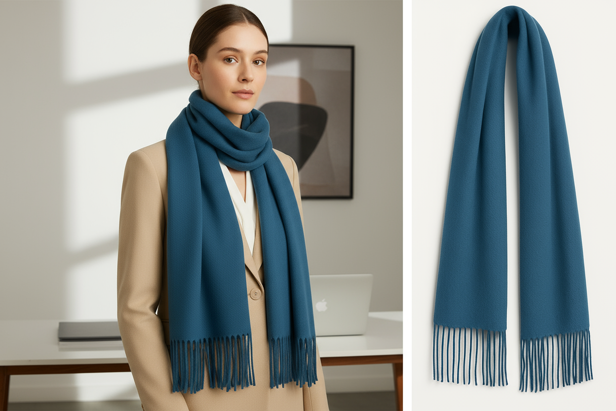 Professional Blue Jean Scarf Lifestyle