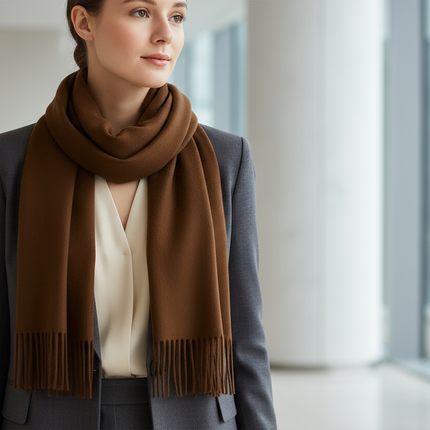 Professional Brown Scarf Lifestyle