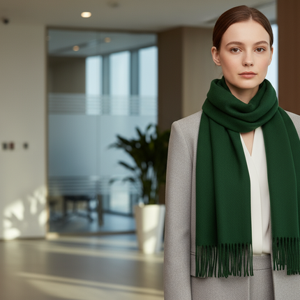 Professional Forest Green Scarf Lifestyle