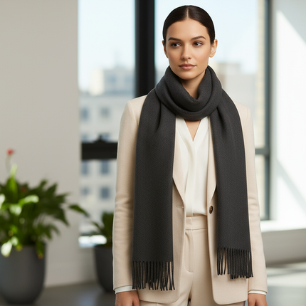 Professional Gray Scarf Lifestyle