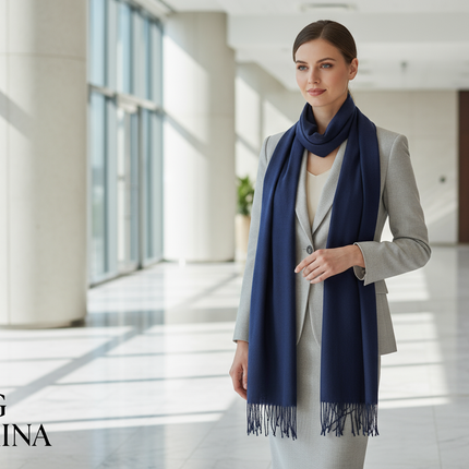 Professional Navy Scarf Lifestyle