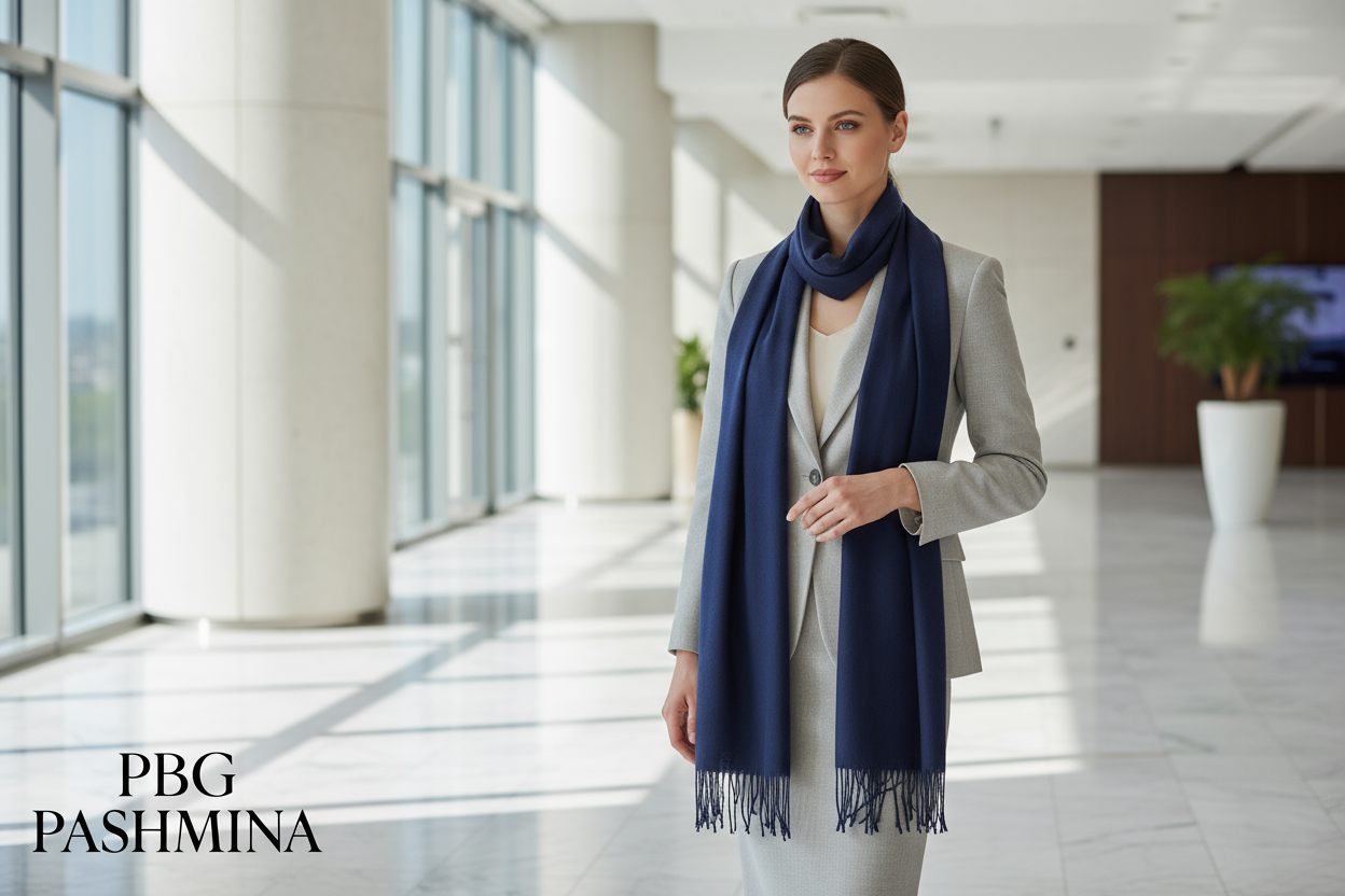 Professional Navy Scarf Lifestyle