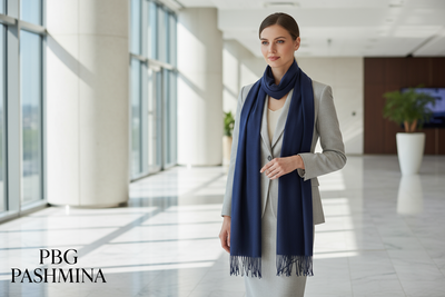 Professional Navy Scarf Lifestyle