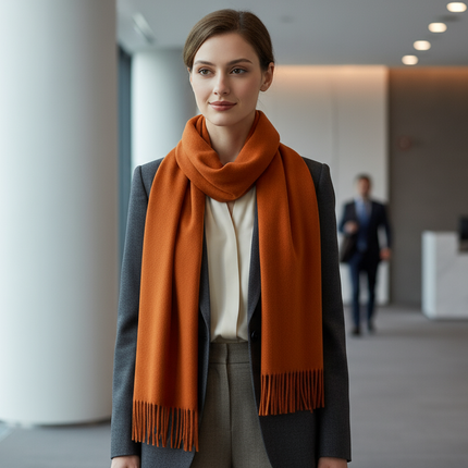 Professional Orange Scarf Lifestyle