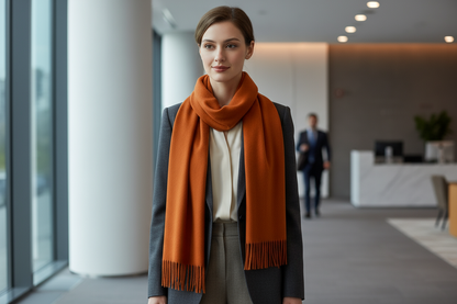 Professional Orange Scarf Lifestyle