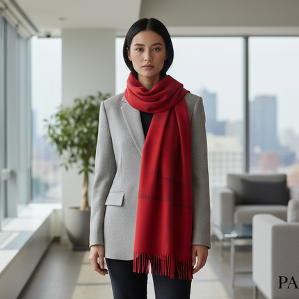 Professional Red Scarf Lifestyle