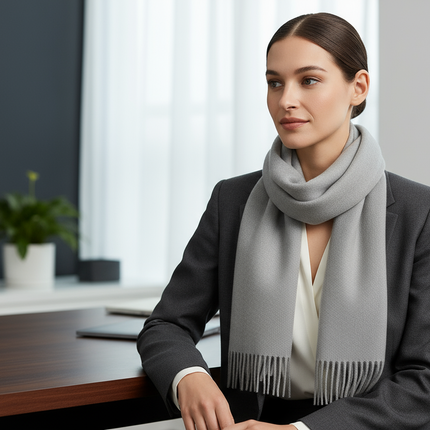 Professional Silver Scarf Lifestyle