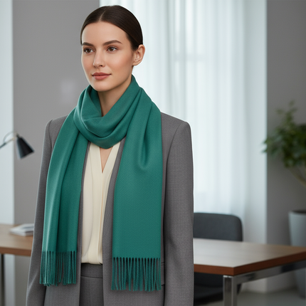 Professional Teal Scarf Lifestyle