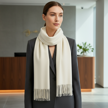 Professional White Scarf Lifestyle