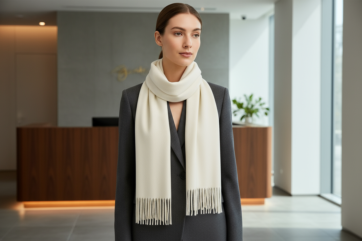 Professional White Scarf Lifestyle