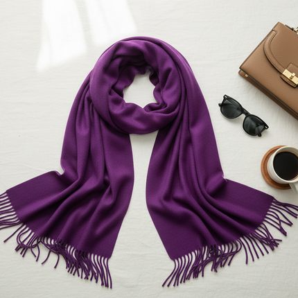 Purple Scarf Flat Lay Styling