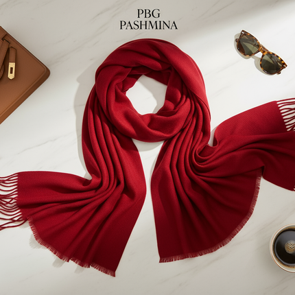 Red Scarf Flat Lay Styling