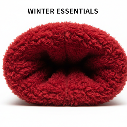 Red sock with red fleece