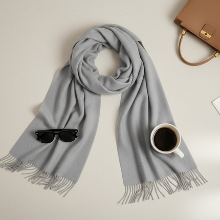 Silver Scarf Flat Lay Styling