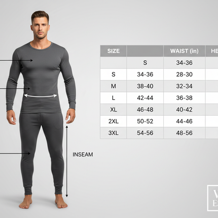 Size Chart S-3XL