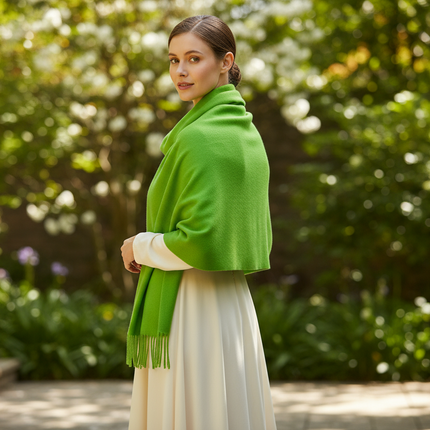 Spring Green Apple Scarf Look