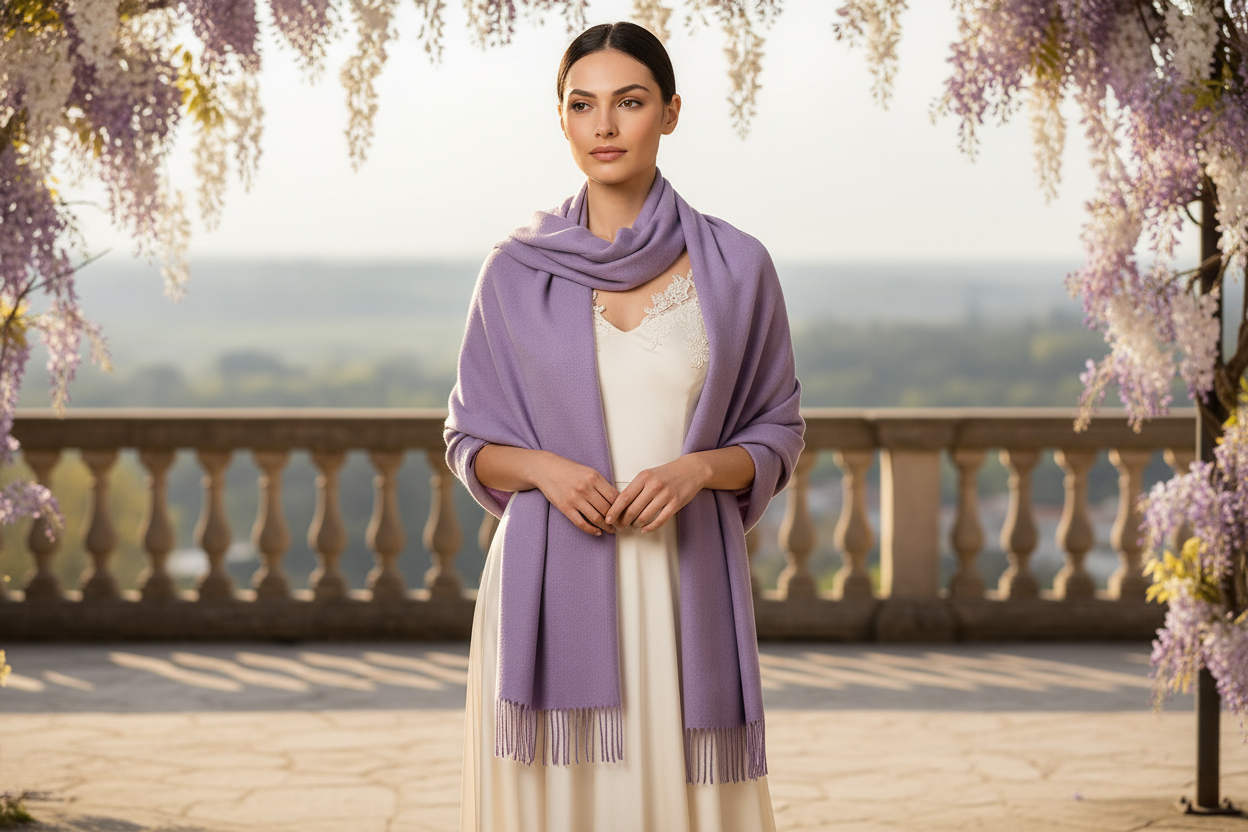 Spring Lavender Scarf Look