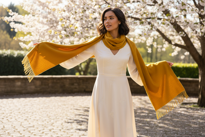 Spring Yellow Scarf Look