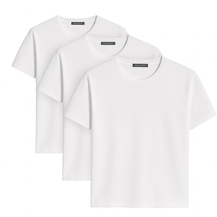 White crew neck t-shirts