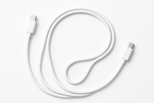 White USB-C Cable Product Photo