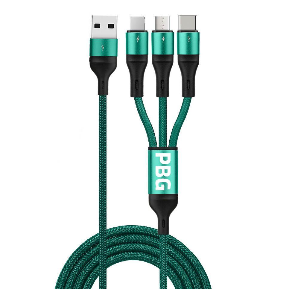 PBG 3 In 1 Cable Collection 4 FT Large Compatibility - PremiumBrandGoods