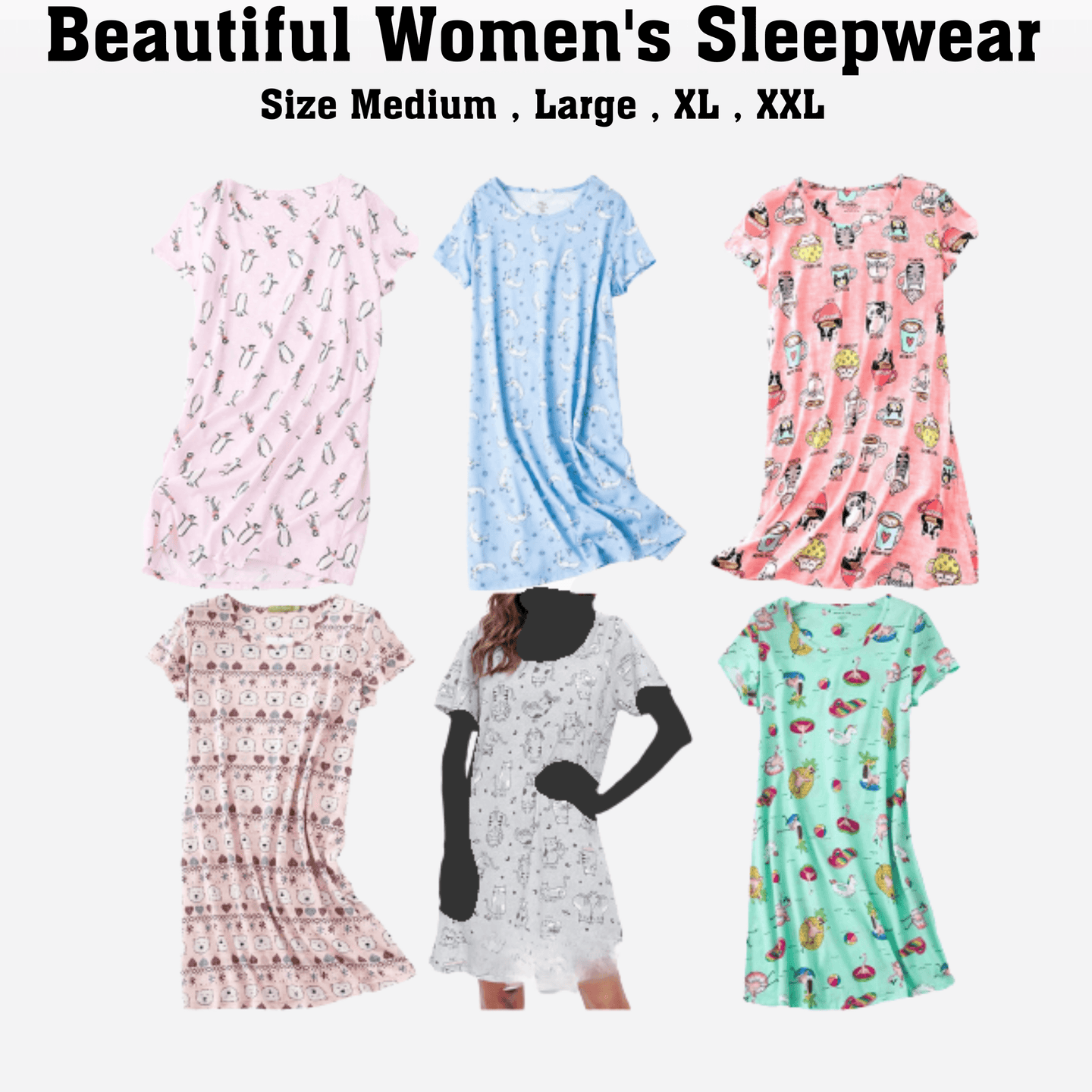 Wholesale Women's Pajamas Loungewear Nightgowns 96 Pcs - PremiumBrandGoods