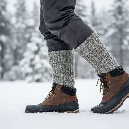 Winter Walking with Knit Socks